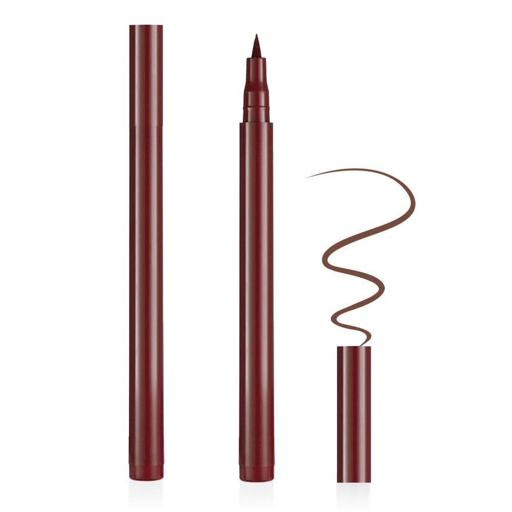 Aomig 24-Hour Waterproof Liquid Eyeliner, Precise Vegan (Brown, 1.6 g)