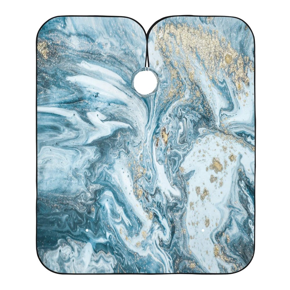 Oriental Marble Pattern Haircut Cape, Stain-Resistant, Washable, 140 x 168 cm