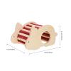 Kisangel Hamster Sleep House, Chinchilla Hideout, Pet Ladder, Wooden Decorative Playhouse view 2