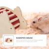 Kisangel Hamster Sleep House, Chinchilla Hideout, Pet Ladder, Wooden Decorative Playhouse view 3