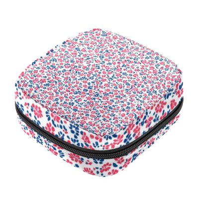 First Period Kit Menstrual Product Storage Bag with Small Flower Pattern