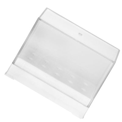 Manicure Drill Bit Holder, 10-Hole Plastic Storage Box, White