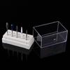 Manicure Drill Bit Holder, 10-Hole Plastic Storage Box, White view 2