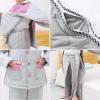 TOVCHEI Bedridden Patient Cotton Pajamas, Thick Post-Shoulder-Surgery Shirt and Tear-Away Pants, Black Top, XL view 2