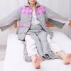 TOVCHEI Bedridden Patient Cotton Pajamas, Thick Post-Shoulder-Surgery Shirt and Tear-Away Pants, Black Top, XL view 3