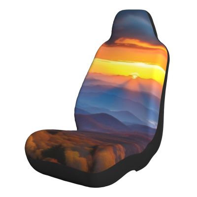 DFEPFKGOKL Cute Blue Ridge Parkway Mountains Universal Front Seat Covers, 2-Piece Set, Soft and Comfortable, for Most Cars, SUVs, and Trucks
