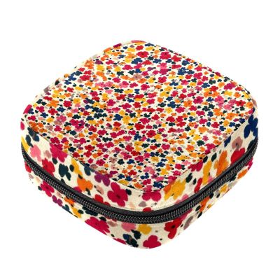 Women's Sanitary Pad Storage Pouch, Period Bag for Teenage Girls, Ditsy Floral Pattern