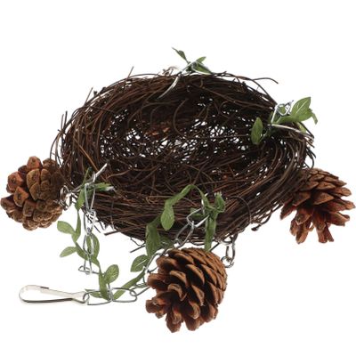 BESPORTBLE Hanging Rattan Bird Nest for Parrot Cages, Comfortable