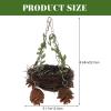BESPORTBLE Hanging Rattan Bird Nest for Parrot Cages, Comfortable view 2