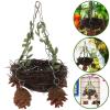 BESPORTBLE Hanging Rattan Bird Nest for Parrot Cages, Comfortable view 4
