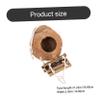 BESPORTBLE Hanging Bird Nest Made of Coconut Shell and Wood, Brown, Decorative Home Play Nest for Parrots and Small Pets view 2
