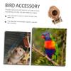BESPORTBLE Hanging Bird Nest Made of Coconut Shell and Wood, Brown, Decorative Home Play Nest for Parrots and Small Pets view 3