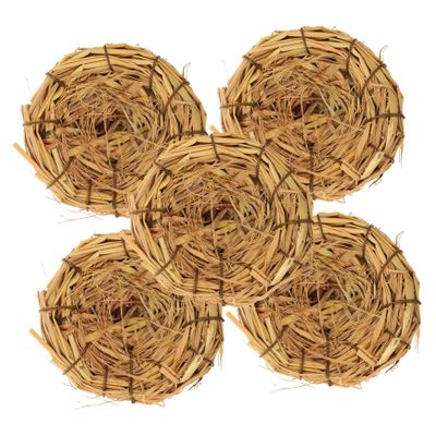 Kisangel 5-Piece Natural Grass Bird Nest