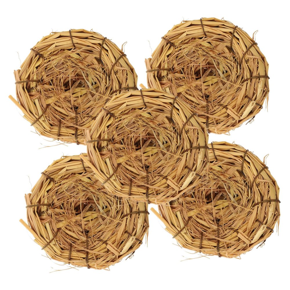 Kisangel 5-Piece Natural Grass Bird Nest