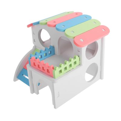 Yardwe Villa-Shaped PVC Hamster House for Small Pets