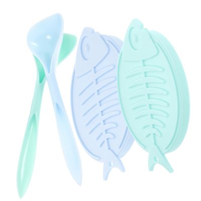 Supvox Silicone Can Lid Set with Cat Food Spoon, BPA-Free, Dishwasher-Safe
