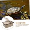 Turtle Tank with Platform, Plastic, Transparent Black view 2
