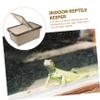 Turtle Tank with Platform, Plastic, Transparent Black view 3