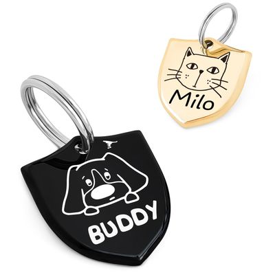 Original Portrait Design Pet Tag - Stainless Steel