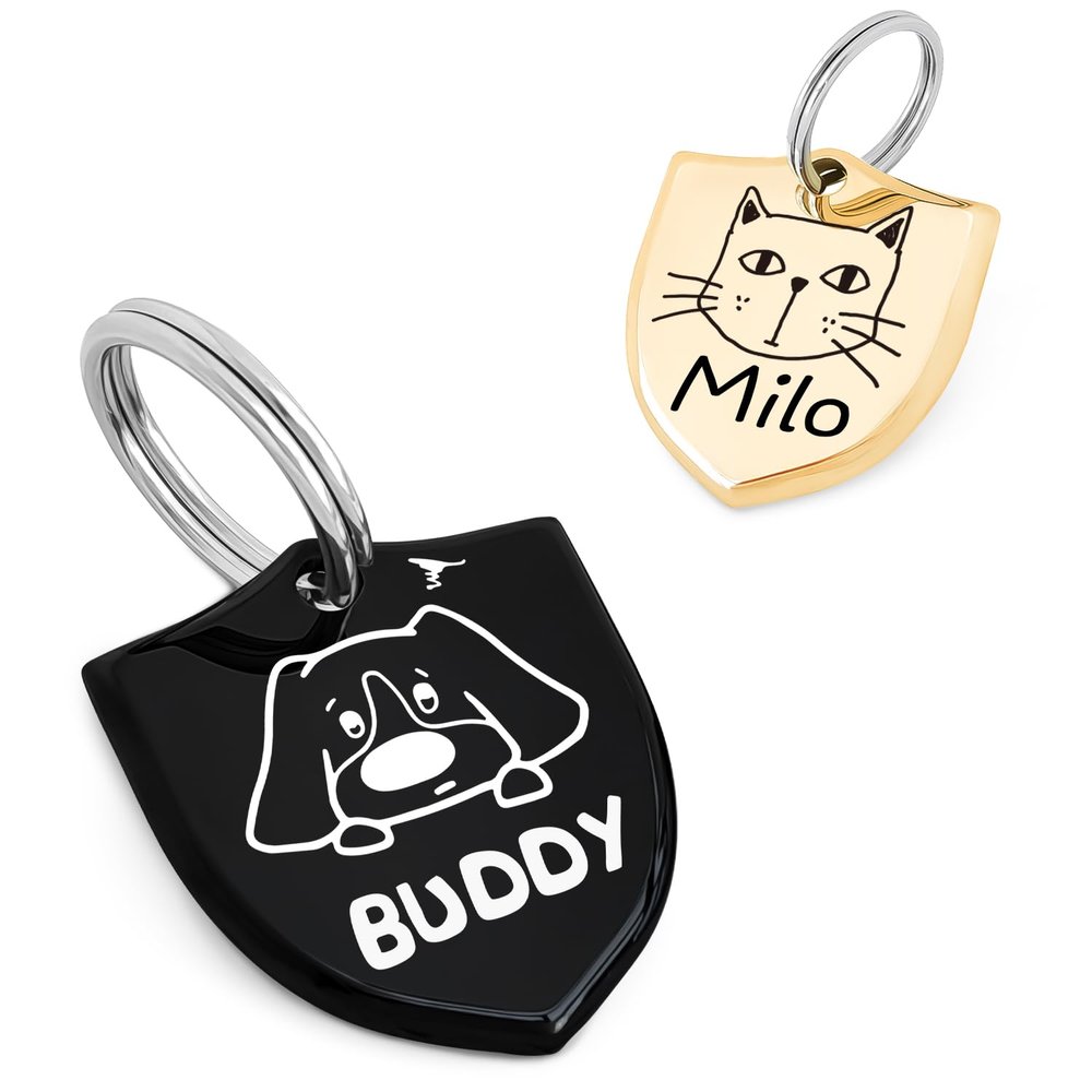 Original Portrait Design Pet Tag - Stainless Steel