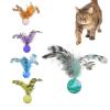 brooksnaji Pet Bounce Ball, Fuzzy - 5 Pack Cat Balls with Feathers view 1