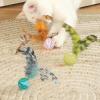brooksnaji Pet Bounce Ball, Fuzzy - 5 Pack Cat Balls with Feathers view 3