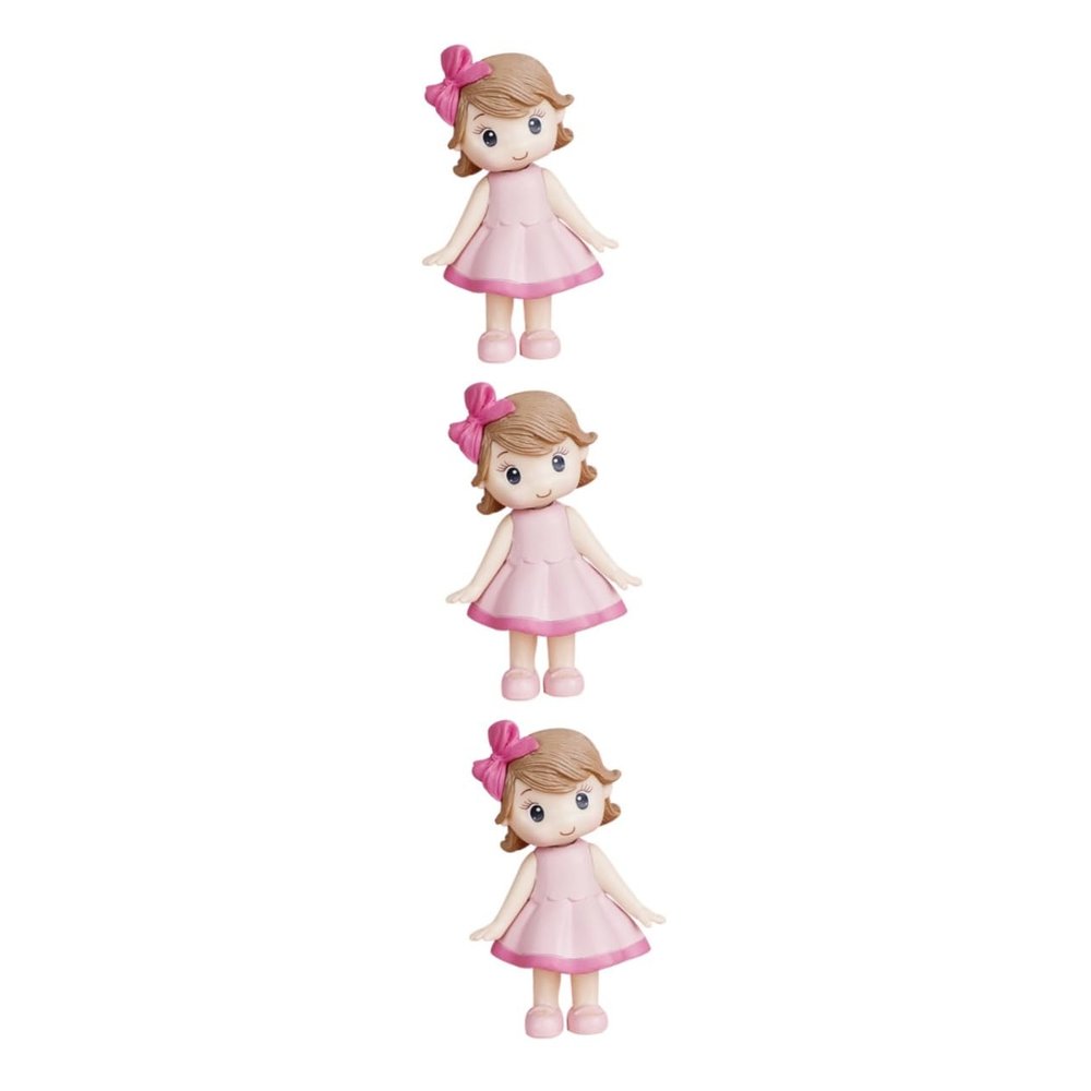 EXAOMBLE 3-Piece Pink Bunny Resin Cake Toppers