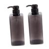 600 ml Black Plastic Pump Bottles, Refillable Containers, 2-Pack view 1