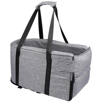 Happyyami Small Dog Car Seat with Handles, Armrest and Center Console, Foldable, Breathable Material