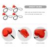 BIUDECO 2-Piece Heart-Shaped Multifunctional Stroller Clips, Red view 3