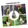 HANABASS Woven Nylon Feed Net Bag with Stainless Steel Hook for Parrots and Chickens view 4