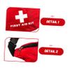 Red First Aid Waist Bag with Belt, Nylon, Water-Resistant view 3