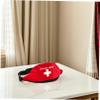 Red First Aid Waist Bag with Belt, Nylon, Water-Resistant view 4