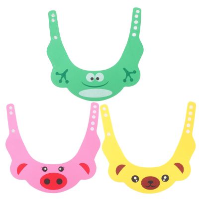 Children's Hair-Washing Shields with Cartoon Designs, 3-Piece EVA Set for Toddlers