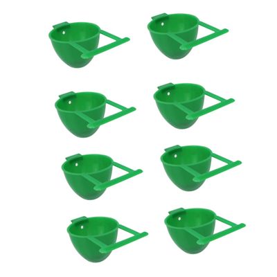 DECOMELODY 8-Piece Small Round Parrot Water Cups