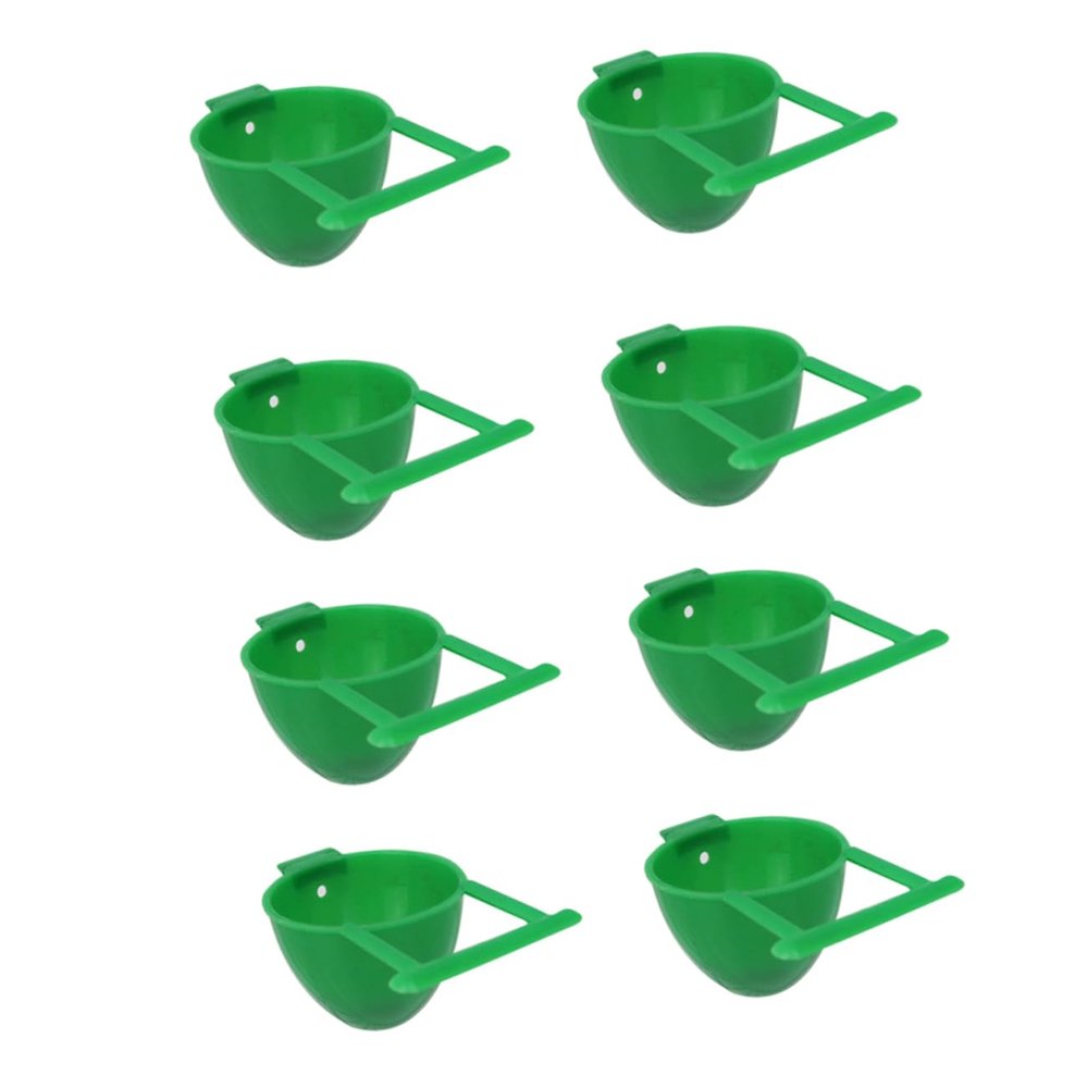 DECOMELODY 8-Piece Small Round Parrot Water Cups