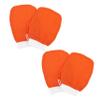 Viscose Bath Gloves, 4-Pack, Orange, for Legs and Arms view 1