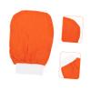 Viscose Bath Gloves, 4-Pack, Orange, for Legs and Arms view 3