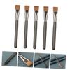 FRCOLOR 5-Piece Flat Mask Brush Set, Mud Mask Applicators, Makeup Brushes for Facial Care and Travel view 2