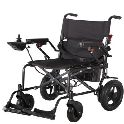 zhyunvd Lightweight Foldable Electric Wheelchair with Headrest