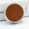 Portable Pill Case, Brown Wood Pattern, 3-Compartment Travel Organizer view 4