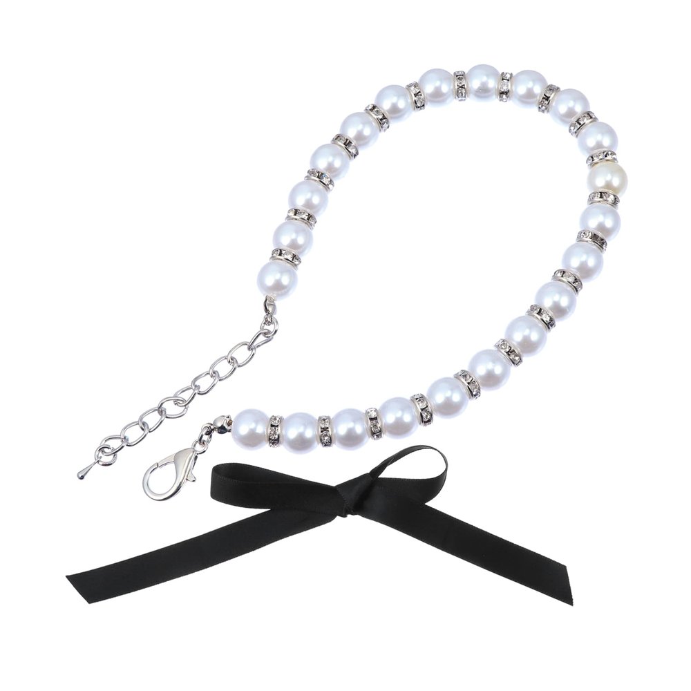 BESPORTBLE Elegant Pearl Necklace for Dogs and Pets