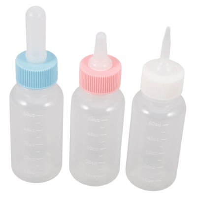 50 ml Cat Milk Bottles, Reusable, Lightweight, Portable, 3-Pack