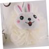 Cartoon Flat Shower Ball Plush Nylon Mesh Pouf view 3
