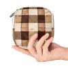 Zippered Menstrual Pad Case, Plaid, Soft, with Storage Pouch view 4
