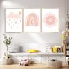 AQCQDQ 3-Piece Nursery Wall Art Set, Rainbow, Clouds and Elephant, Unframed, 50 x 70 cm view 2