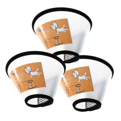 GRIRIW 3-Piece Elizabethan Collar for Pets