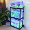 Adjustable Aquarium Stand for 3 Fish Tanks, Terrariums, and Insect Tanks, Steel Frame, 55 x 35 cm (21.6 x 13.8 in) view 1