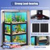 Adjustable Aquarium Stand for 3 Fish Tanks, Terrariums, and Insect Tanks, Steel Frame, 55 x 35 cm (21.6 x 13.8 in) view 2