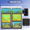 Adjustable Aquarium Stand for 3 Fish Tanks, Terrariums, and Insect Tanks, Steel Frame, 55 x 35 cm (21.6 x 13.8 in) view 3